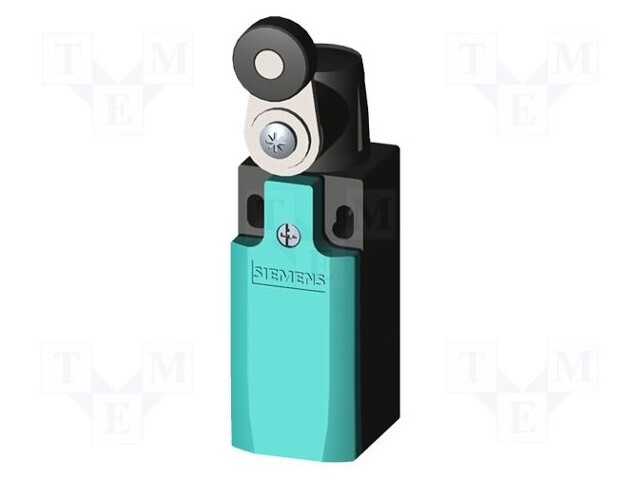 Limit switch; lever R 20,8mm, plastic roller Ø19mm; NO + NC
