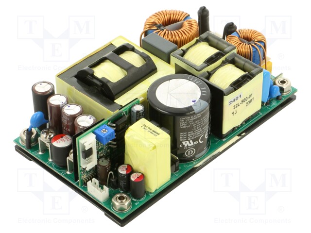 Power supply: switched-mode; open; 500W; 80÷264VAC; 36VDC; 10.56A