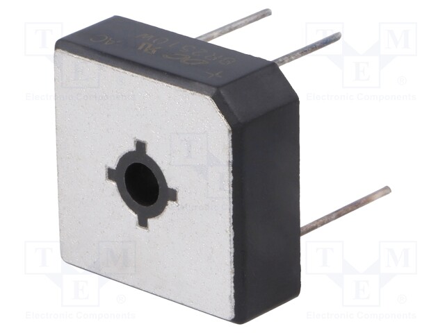 Single-phase bridge rectifier; Urmax: 1000V; If: 25A; Ifsm: 400A