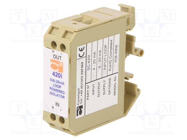 Converter: signal separator; DIN; 4÷20mA; OUT 1: 4÷20mA