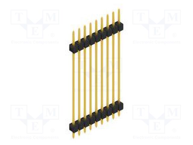 Connector: pin strips; pin header; male; PIN: 9; 2.54mm; THT; 1x9