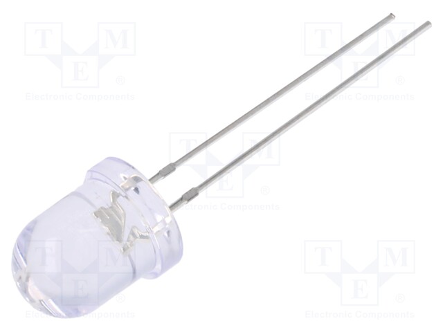 LED; 8mm; blue; 1120÷1560mcd; 30°; Front: convex; 2.8÷3.4V; -30÷85°C