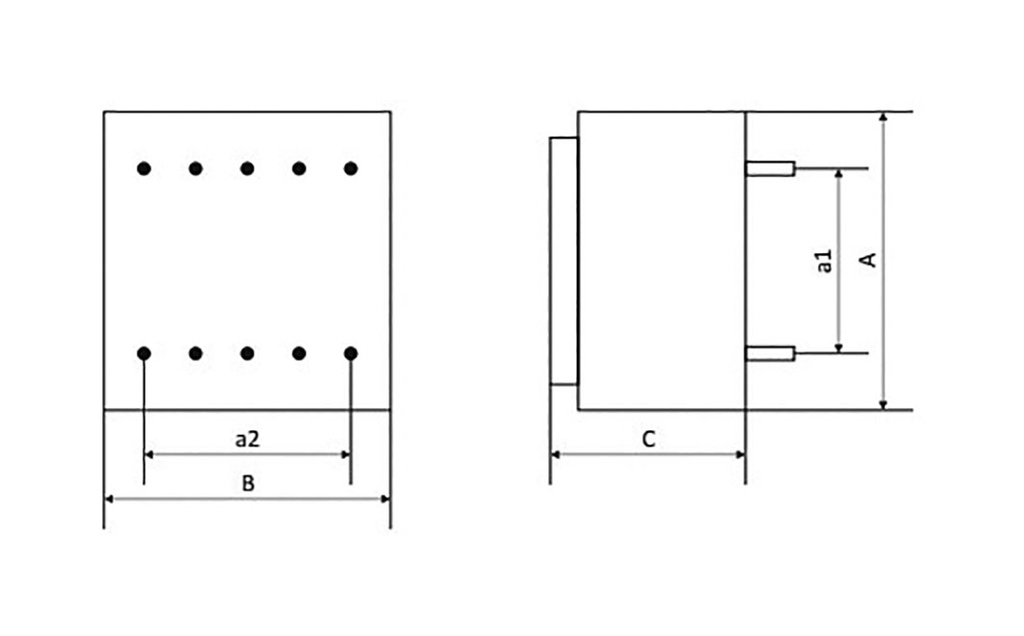 Transformer: encapsulated; 2.8VA; 400VAC; 12V; 235mA; PCB; IP00