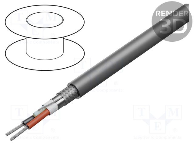 Wire; Xtra Guard® Flex; 2x26AWG; Al foil,tinned copper braid