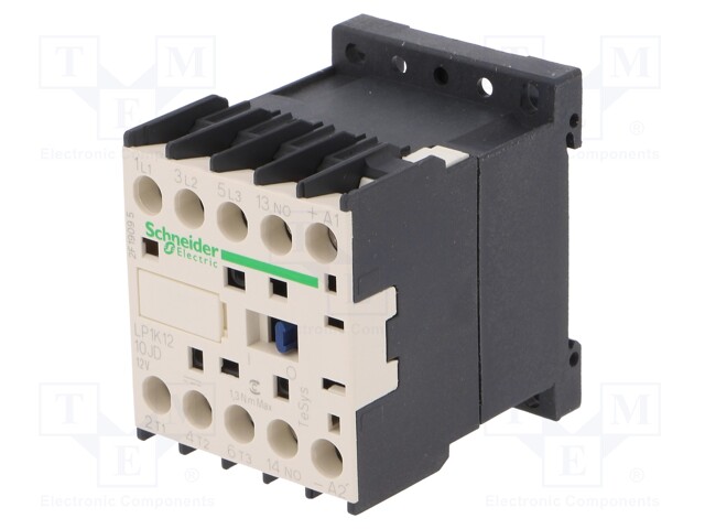 Contactor: 3-pole; NO x3; Auxiliary contacts: NO; 12VDC; 12A; 690V