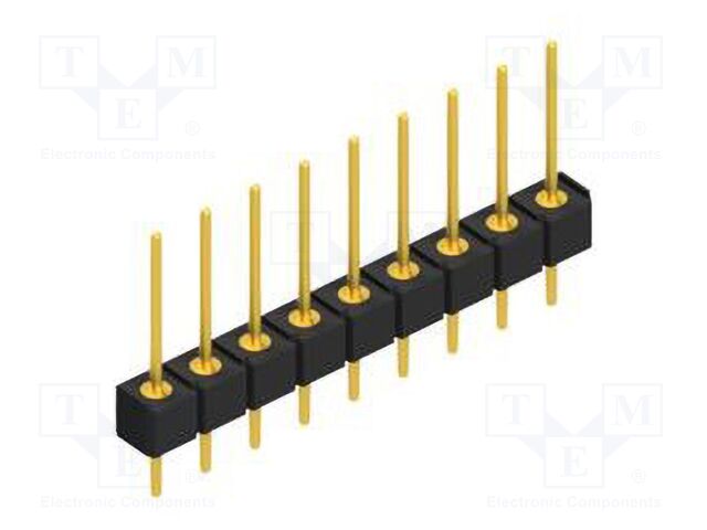 Connector: pin strips; pin header; male; PIN: 9; 2.54mm; THT; 1x9