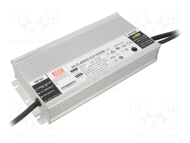 Power supply: switched-mode; LED; 481W; 114÷229VDC; 1050÷2100mA