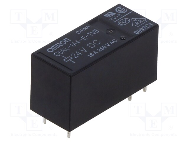 Relay: electromagnetic; SPST-NO; Ucoil: 24VDC; Icontacts max: 16A