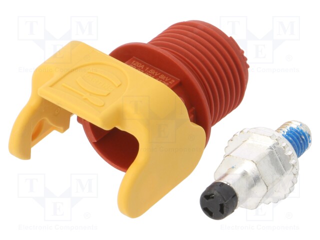Socket; DC supply; Han® S,Han® S 120; male; PIN: 1; swivel; screw