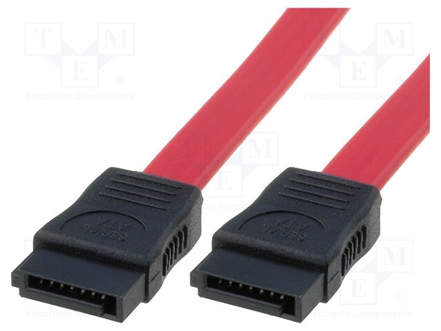 Cable: SATA; SATA plug,both sides; 0.5m