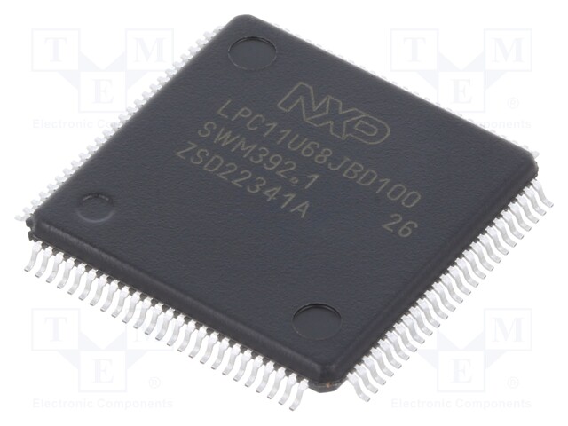 ARM microcontroller; SRAM: 36kB; LQFP100; Flash: 256kB; Family: LPC