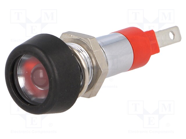 Indicator: LED; flat; 24÷28VDC; 24÷28VAC; Cutout: Ø8.2mm; IP67