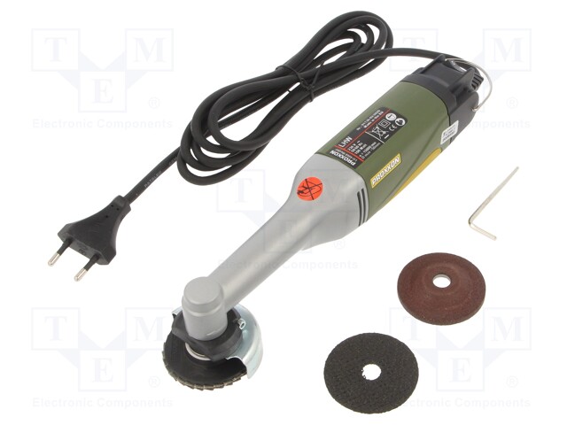 Angle grinder; Power supply: 230VAC 50/60Hz; 15000rpm; 100W