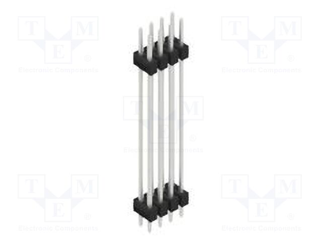 Connector: pin strips; pin header; male; PIN: 8; 2.54mm; THT; 2x4