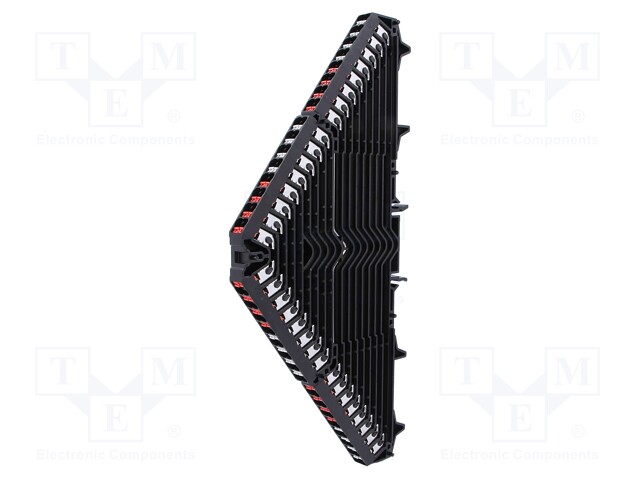 Splice terminal: rail; 1.5mm2; ways: 16; terminals: 64; black; 5A