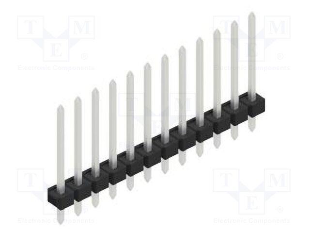 Connector: pin strips; pin header; male; PIN: 12; 2.54mm; THT; 1x12