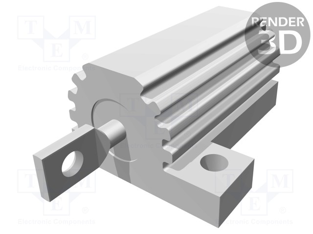 Resistor: wire-wound; with heatsink; screw; 100mΩ; 16W; ±5%