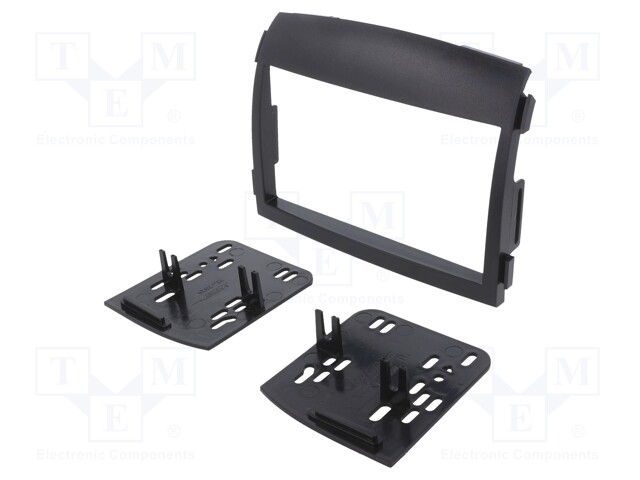 Radio mounting frame; Hyundai; 2 DIN; black