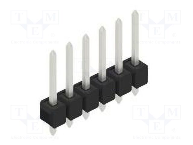 Connector: pin strips; pin header; male; PIN: 6; 2.54mm; THT; 1x6