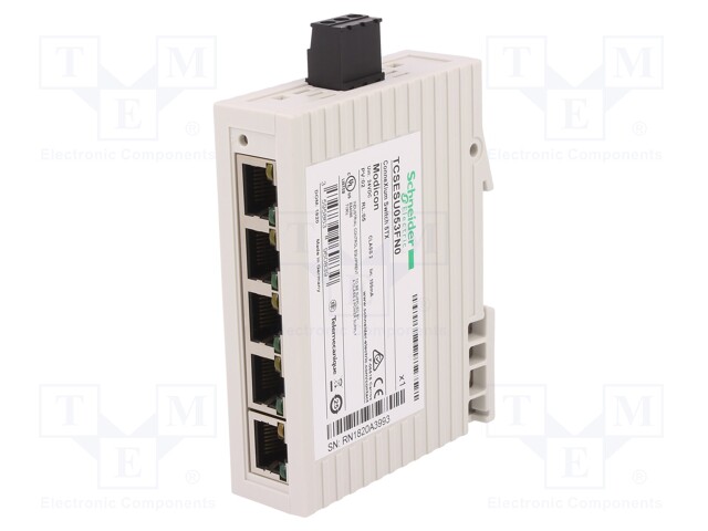 Industrial module: switch Ethernet; unmanaged; 9.6÷32VDC; RJ45