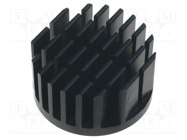 Heatsink; LED; Ø: 33mm; H: 16.5mm; 14.3K/W; Colour: black