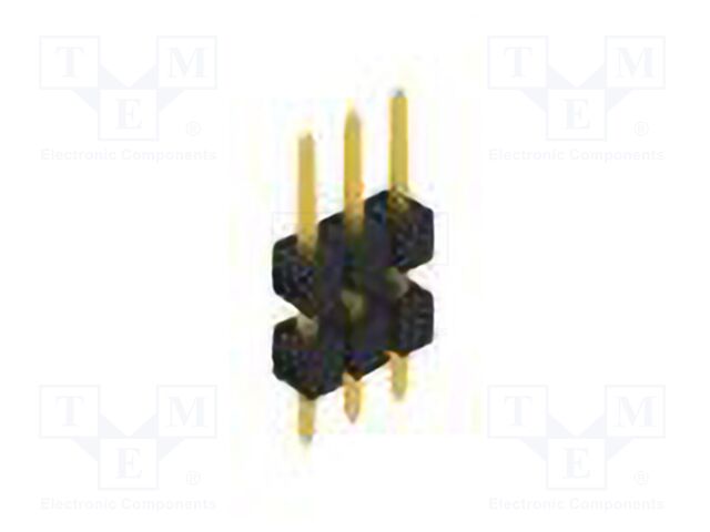 Connector: pin strips; pin header; male; PIN: 3; 2.54mm; THT; 1x3