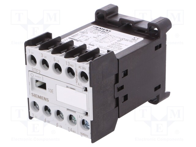 Contactor: 3-pole; NO x3; Auxiliary contacts: NO; 24VAC; 9A