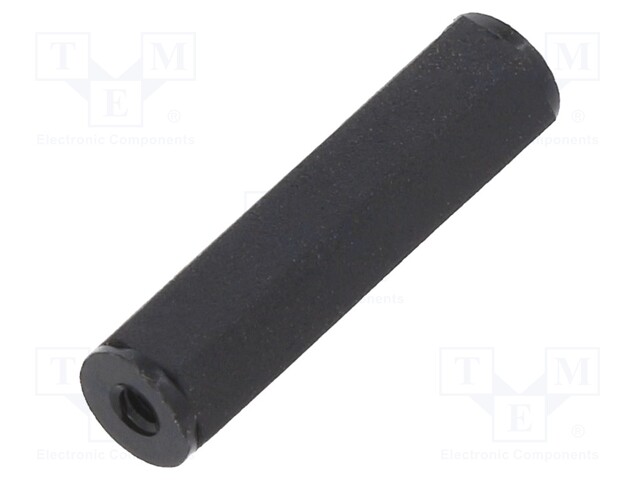 Screwed spacer sleeve; cylindrical; polyamide; M2; 20mm