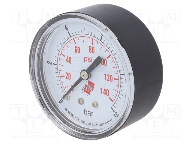Manometer; 0÷10bar; non-aggressive liquids,inert gases; 63mm