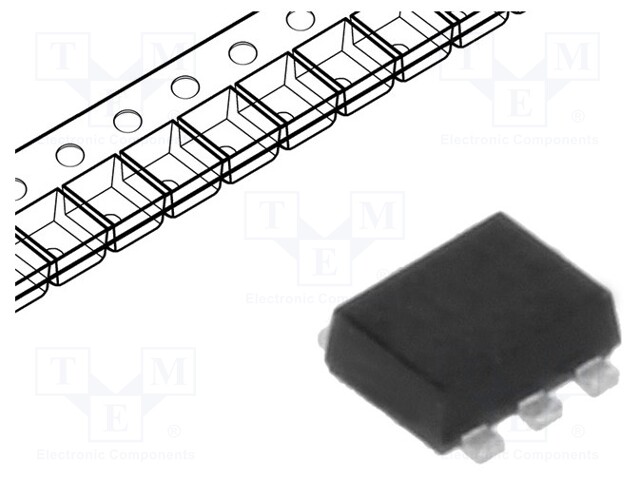 Transistor: NPN x2; bipolar; 45V; 0.1A; 300mW; SOT666