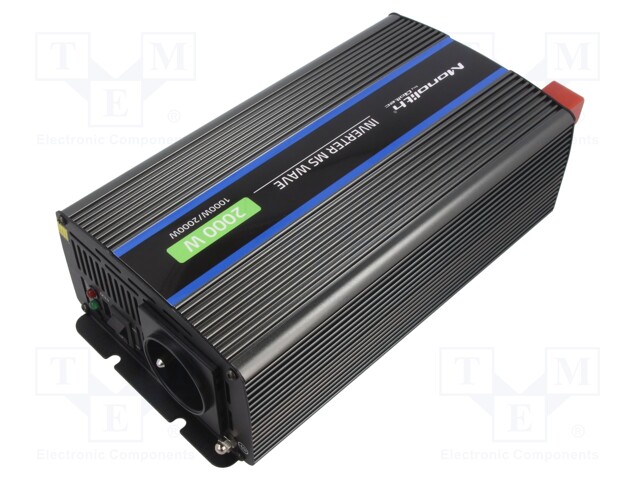 Converter: DC/AC; 1kW; Uout: 230VAC; 12VDC; Out: mains 230V,USB