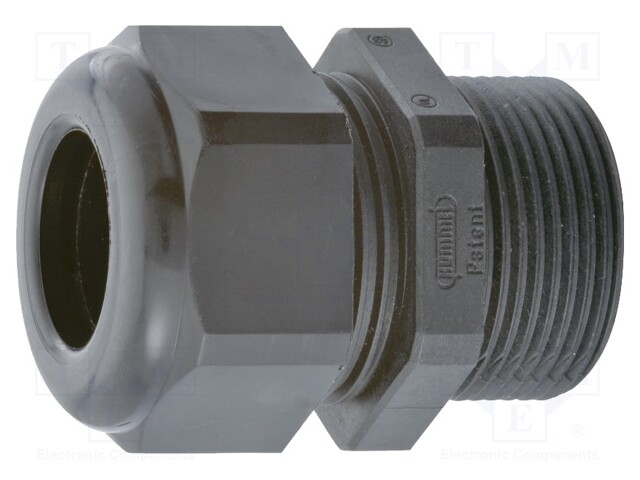 Cable gland; with long thread; PG48; IP68; Mat: polyamide; black