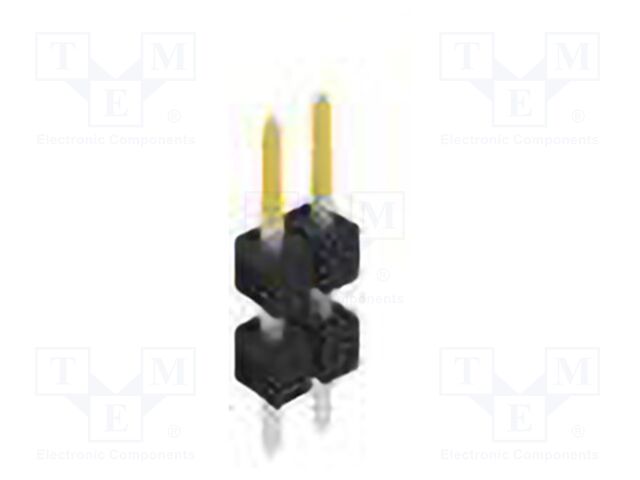 Connector: pin strips; pin header; male; PIN: 2; 2.54mm; THT; 1x2