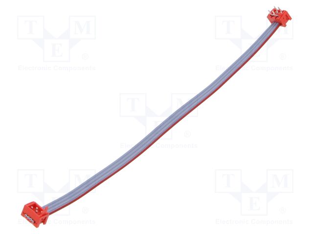 Cable: ribbon cable with connectors; PIN: 4; THT; on PCBs; adapter