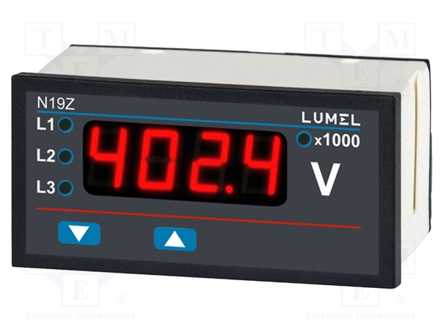 Meter: ammeter; digital,mounting; single-phase; LED; 4-digit; IP54