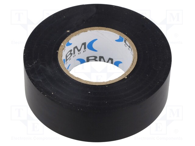 Tape: electrical insulating; W: 25mm; L: 25m; Thk: 0.15mm; black