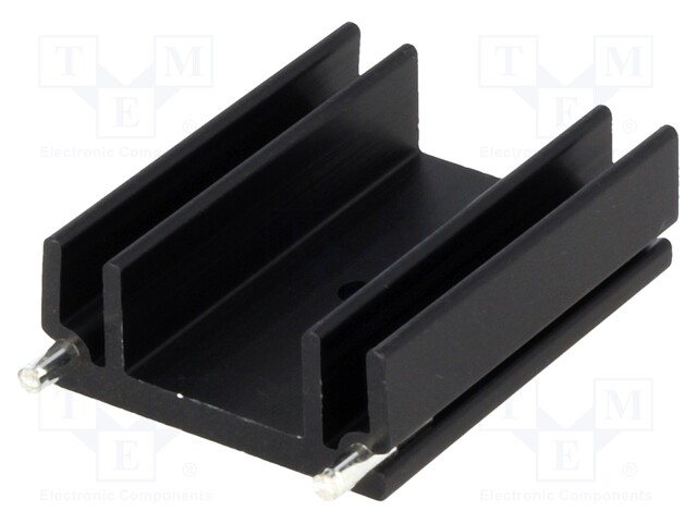 Heatsink: extruded; TO220; black; L: 37.5mm; W: 29mm; H: 12mm; 13K/W