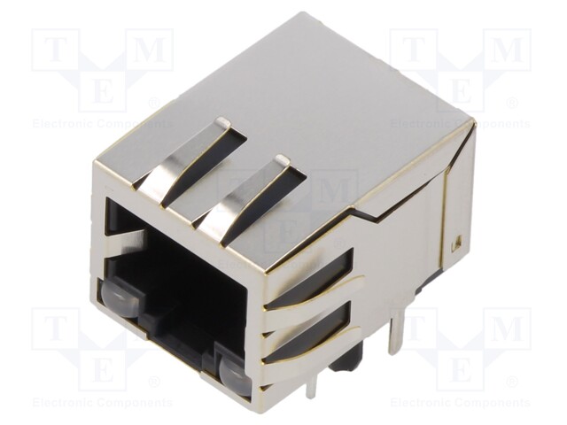 Socket; RJ45; PIN: 8; shielded,with LED; Layout: 8p8c; THT