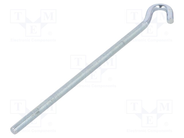 Hook; angular; steel; zinc; Thread len: 146mm; Overall len: 170mm