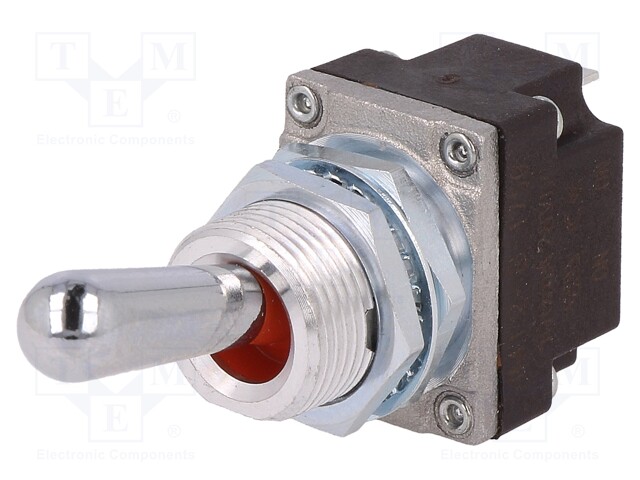 Switch: toggle; Pos: 2; SPDT; ON-(ON); 0.1A/28VDC; -40÷85°C; IP68
