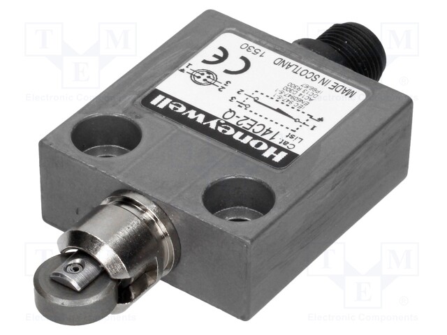Limit switch; oblong metal roller Ø12,4mm; SPDT; 3A; max.250VAC