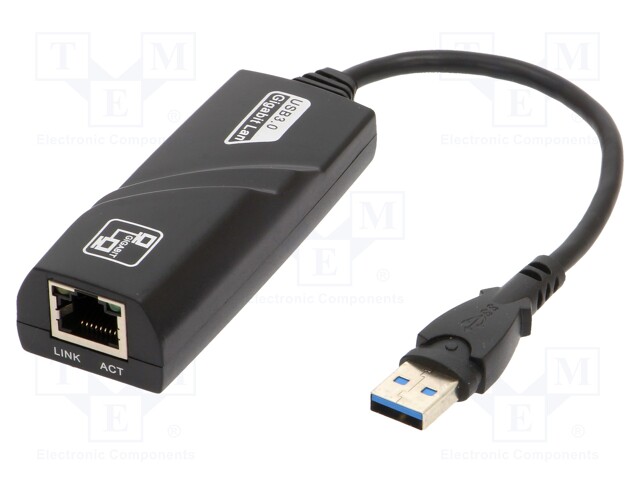 USB to Fast Ethernet adapter; USB 3.0; RJ45 socket,USB A plug