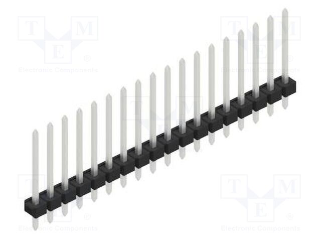 Connector: pin strips; pin header; male; PIN: 18; 2.54mm; THT; 1x18