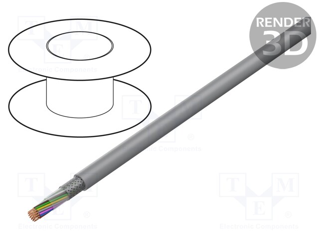 Wire; TRONIC-CY LiY-CY; 27x0,25mm2; tinned copper braid; PVC