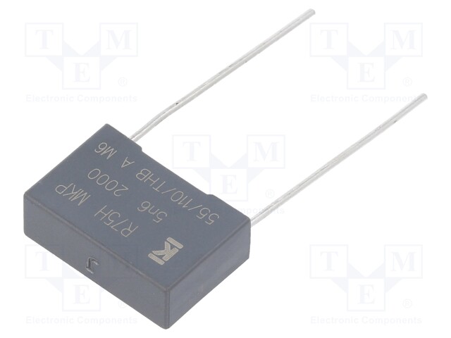 DC Film Capacitor, 5600 pF, 2 kV, Metallized PP, ± 5%, R75H Series, Radial Box