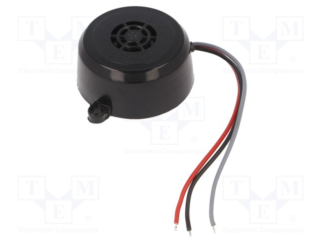 Sound transducer: piezo alarm; 12÷24VAC; 12÷24VDC; Colour: black