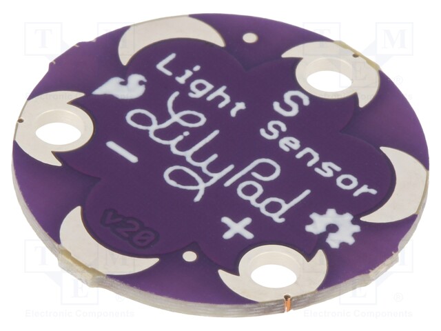 Sensor: ambient light; LilyPad; metalic holes; 20mm