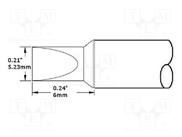 Tip; chisel; 1.8x10mm; 357°C; for soldering station