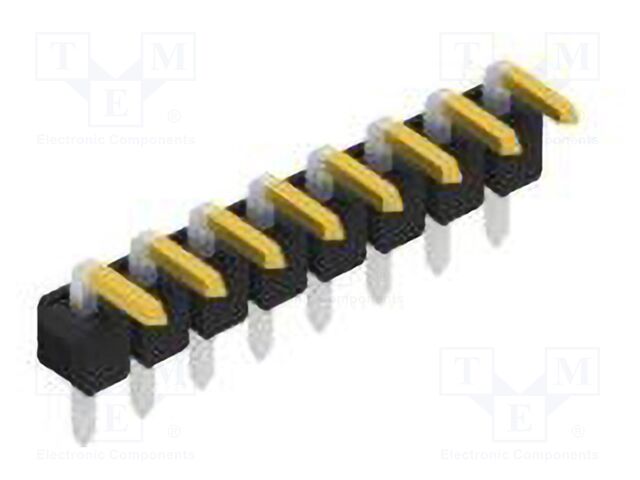 Connector: pin strips; pin header; male; PIN: 8; 2.54mm; THT; 1x8
