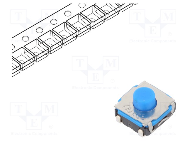 Microswitch TACT; SPST-NO; Pos: 2; 0.05A/32VDC; SMT; none; 4.3mm